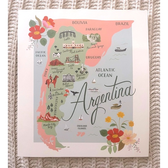 Other - 🇦🇷Argentina Country Geography Wall Art Print Digital Illustration Drawings🇦🇷